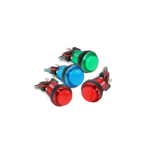 32mm round button with light