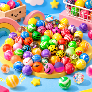 32mm assorted colorful rubber bouncy balls for wholesale vending machines