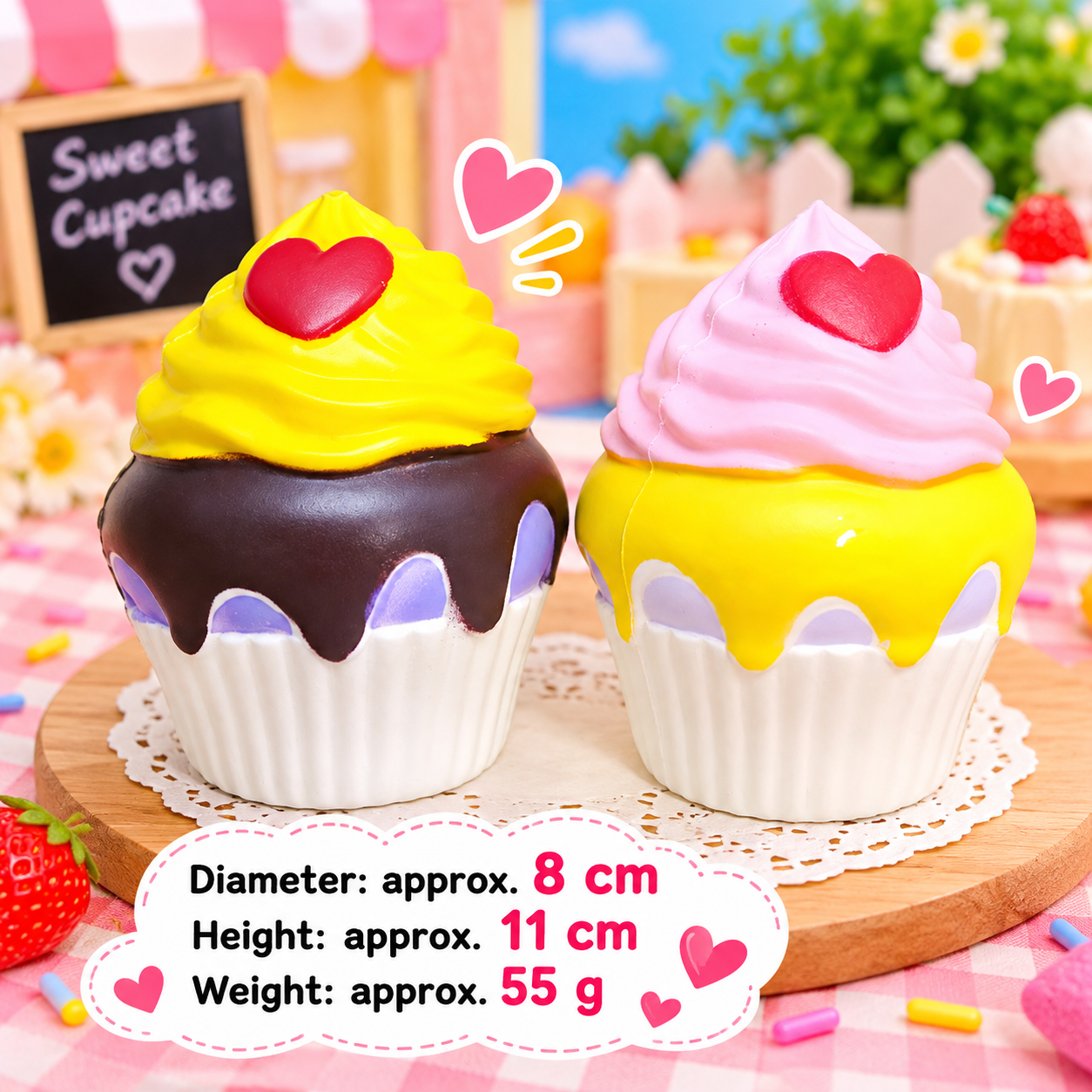 Unicorn and rainbow cake PU foam squishy toys