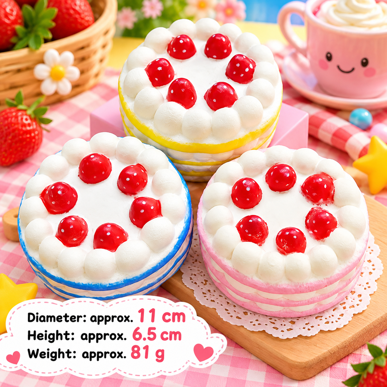 Strawberry cake slow rising squishy toys
