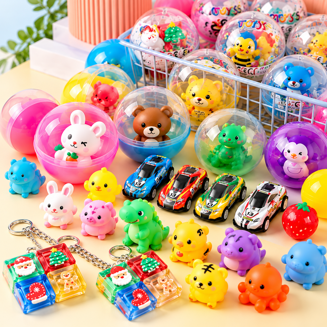 Capsule toys and mini toys for gashapon machines