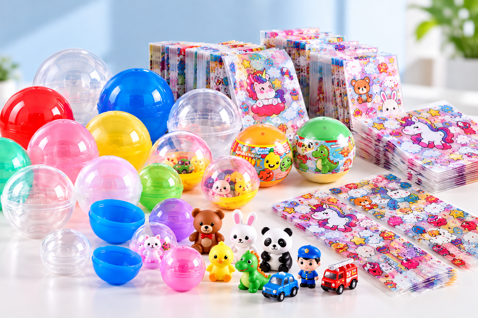 Gashapon capsule shells, wrapping film and capsule toys from PengMai
