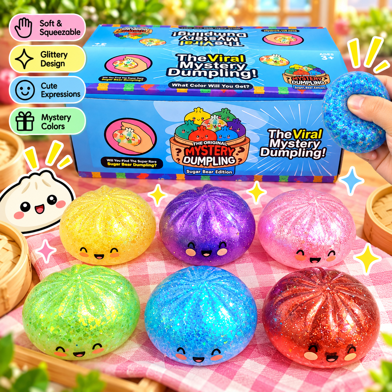 TPR Dumpling Squishy Toys Wholesale